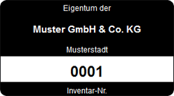 Inventaretiketten ohne Barcode